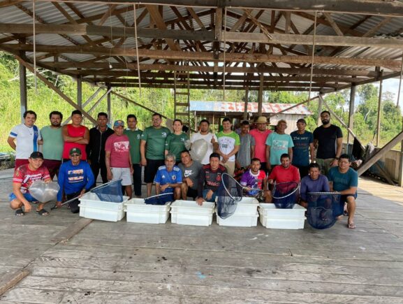 Sepror participa da primeira pesca nacional manejada de alevinos de Aruanã no município de Maraã